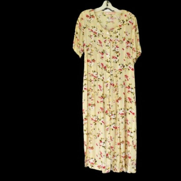 Cera Yellow Floral Print Maxi Dress - Picture 1 of 5